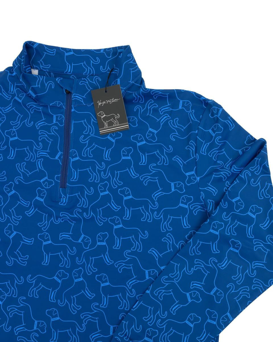 Performance Quarter Zip featuring the Sammyverse Dog Pattern